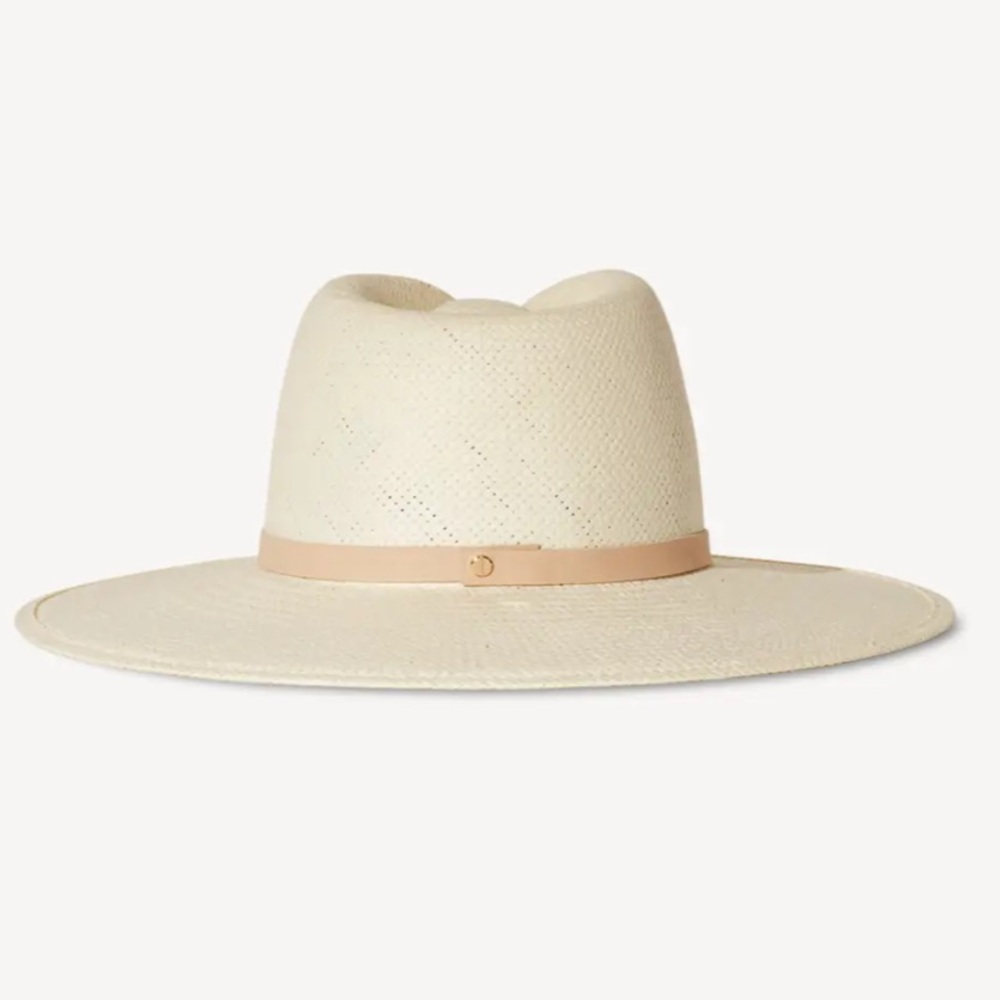 NWT Sherman Fedora Hat Natural - Janessa Leone - Picture 2 of 5